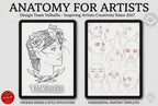 Procreate, Head anatomy, 35 custom made designs ~ ready to use templates