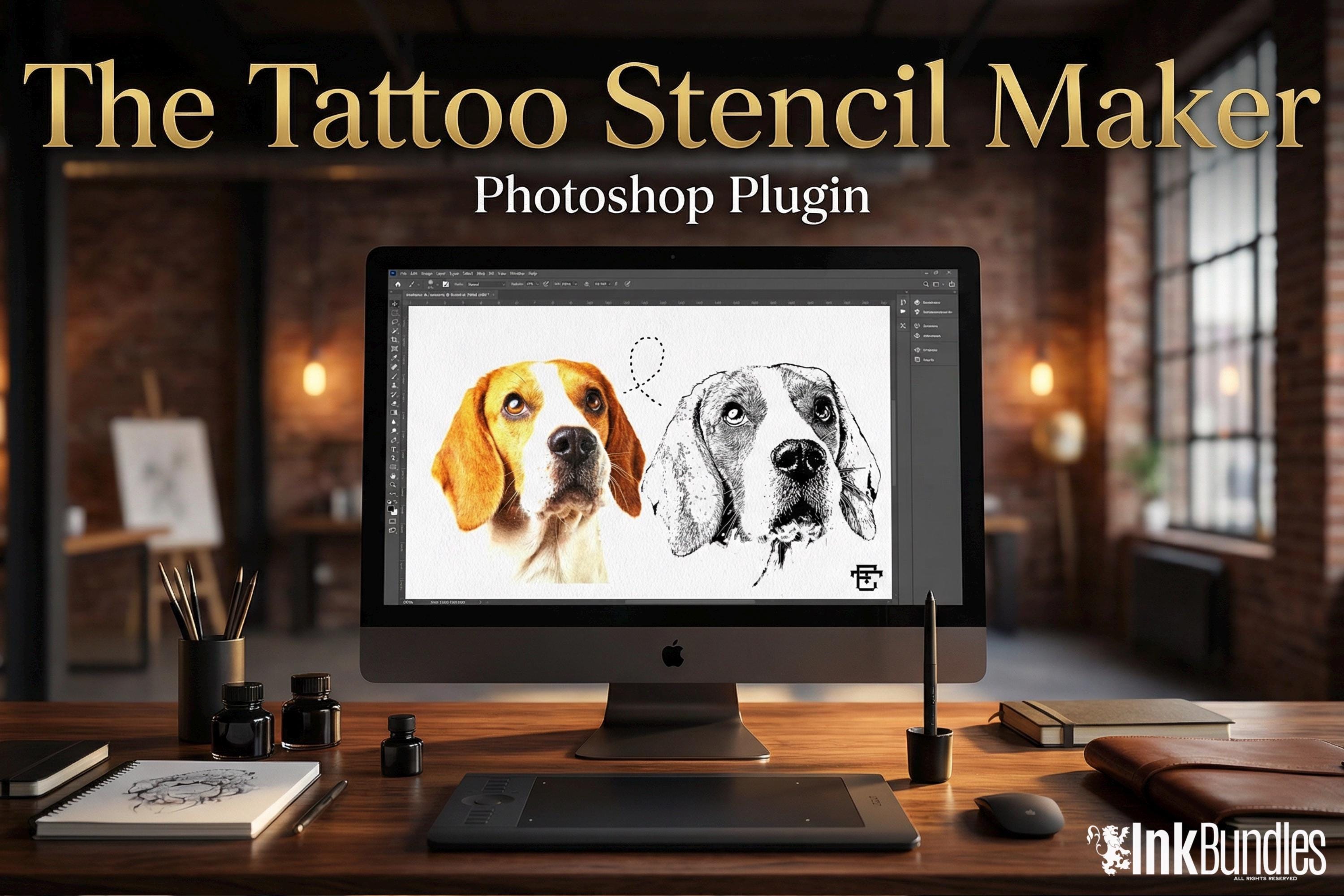 The Tattoo stencil maker // create stencils ( or vector art) in minutes, made for Photoshop