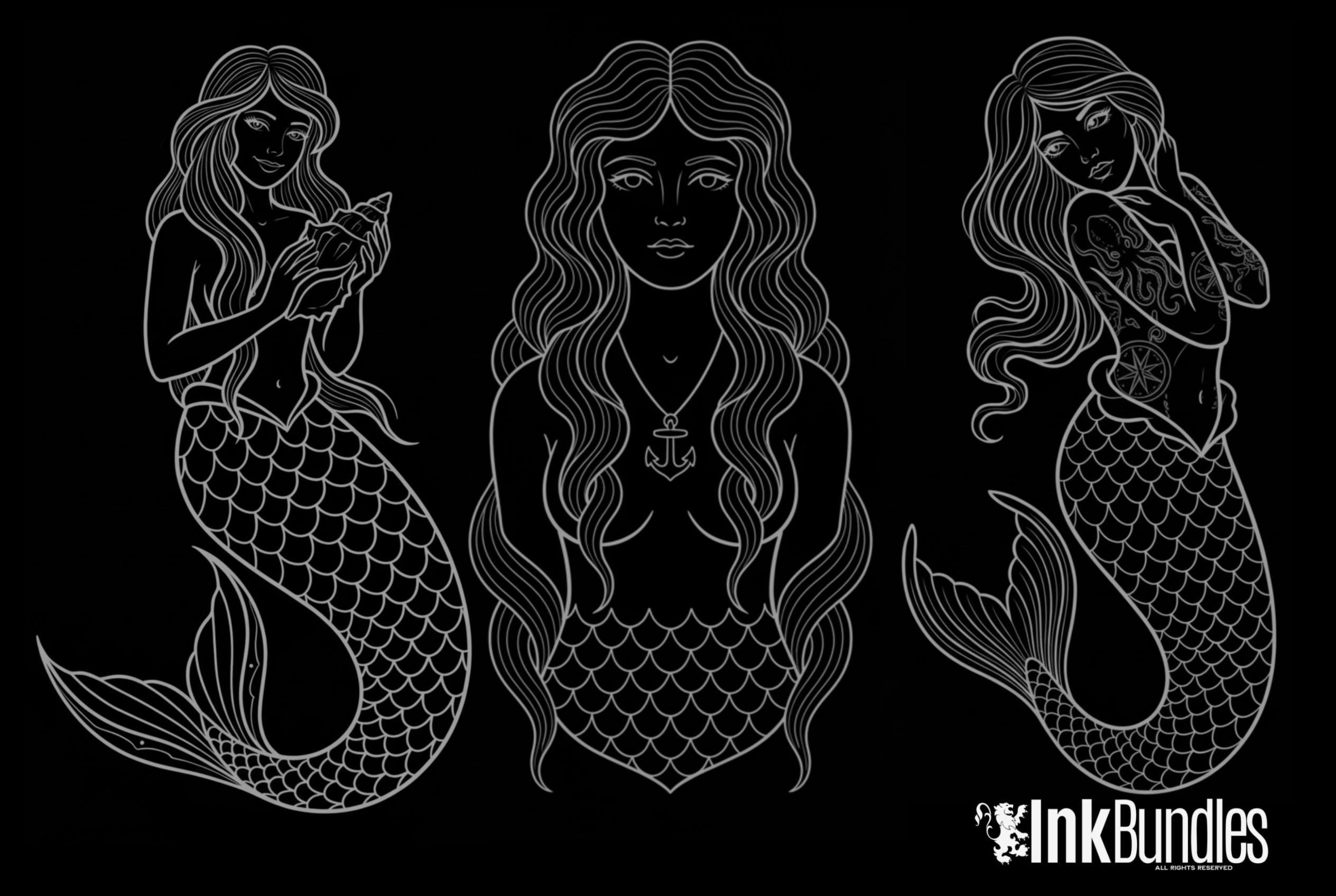 Traditional Nautical Tattoo Design kit - Procreate & PNG | 220+ Classic marine old-school Tattoo stencils