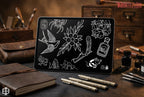 Traditional Tattoo Flash Procreate Stamps: Old School Designs PNG & Brushes