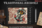 Tattoo references 100 files | Traditional Anchors Flash Art (Digital Download) Procreate PNG SVG EPS