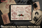 100 tattoo inspired flowers drawn by hand - .svg .png .ai & Procreate format included