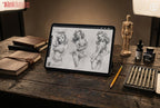 Drawing Pretty Ladies, 100+ Cartoon pinups, Procreate stamps and pdf