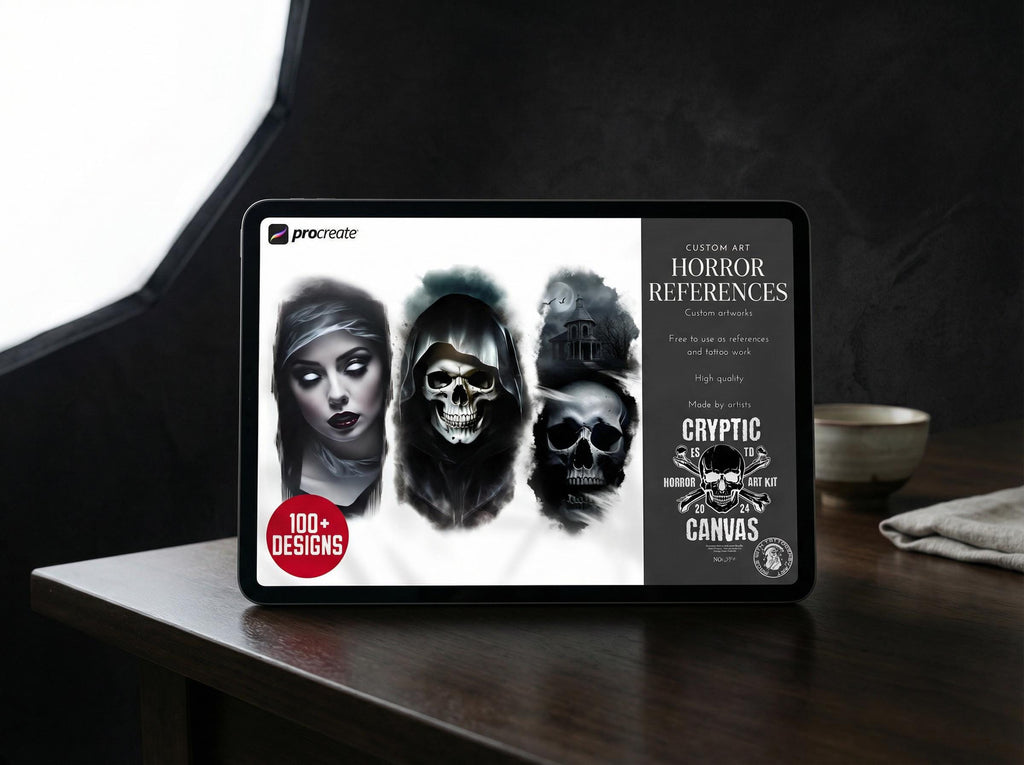 Cryptic Canvas ~ 100+ unique Horror references for Procreate