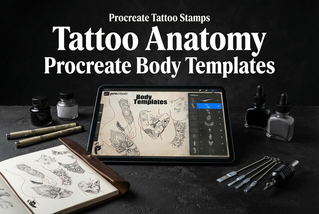 Body templates / tattoo placement for Procreate