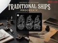 Traditional Tattoo Stencils - 100 files | Procreate Stamp Brushes PNG EPS SVG