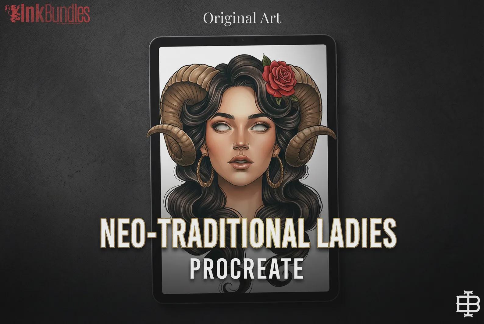 Neo-Traditional Tattoo References, Procreate Stamps & Flash Art, Procreate/Photoshop 300+