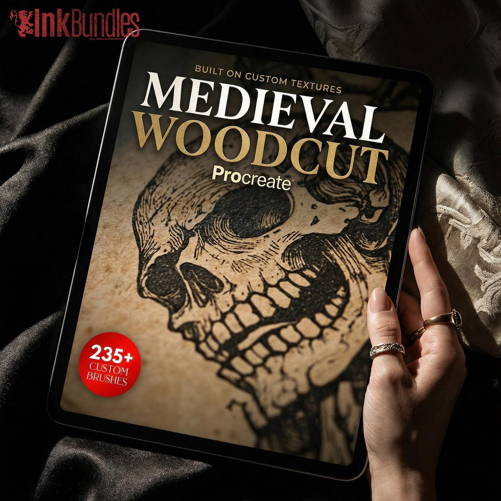 Procreate, Medieval Ink ~ 235+ custom made brushes inspired by the dark ages