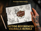 Traditional Tattoo Procreate Stamp brushes, Vol. 5, 100 Designs (Digital Download) studio stencils