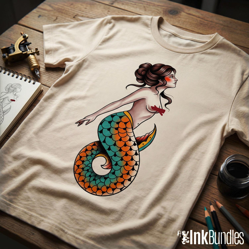 Traditional Nautical Tattoo Design kit - Procreate & PNG | 220+ Classic marine old-school Tattoo stencils