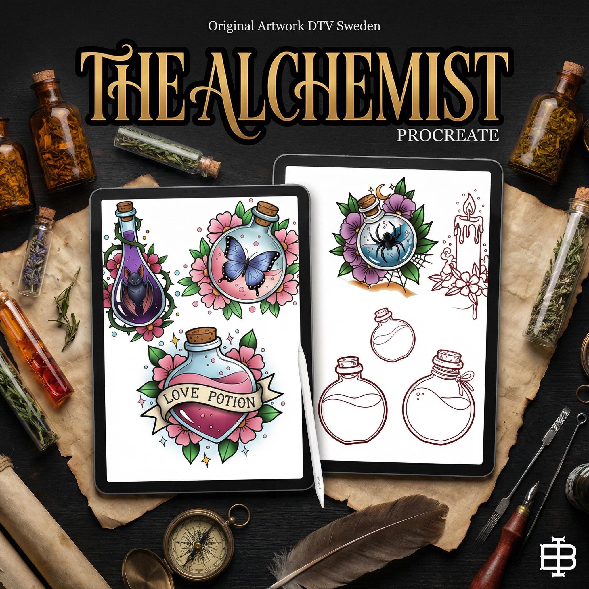 Procreate, The Alchemist 2 (100+ Designs)