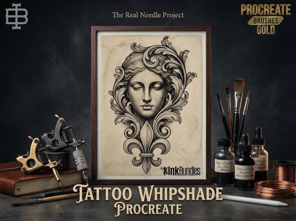 Procreate Tattoo Brushes: The Real Needles - 80+ Custom Brush Set