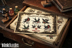 Traditional Swallows Tattoo Design kit - Procreate | 100+ Classic Swallow Tattoos, Old School Stencils