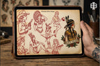 Traditional Pinup Design kit - Procreate | 150+ Classic old-scool , stencils ( digital download ) Tattoo Flash Art