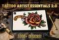 Procreate Tattoo Stamps Brush Set: 3000+ Artist Essentials - PNG & Brushes