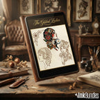 Traditional Ladies Tattoo Flash PDF eBook | Neo-Traditional Girl Stencils | Old School References & Coloring Pages