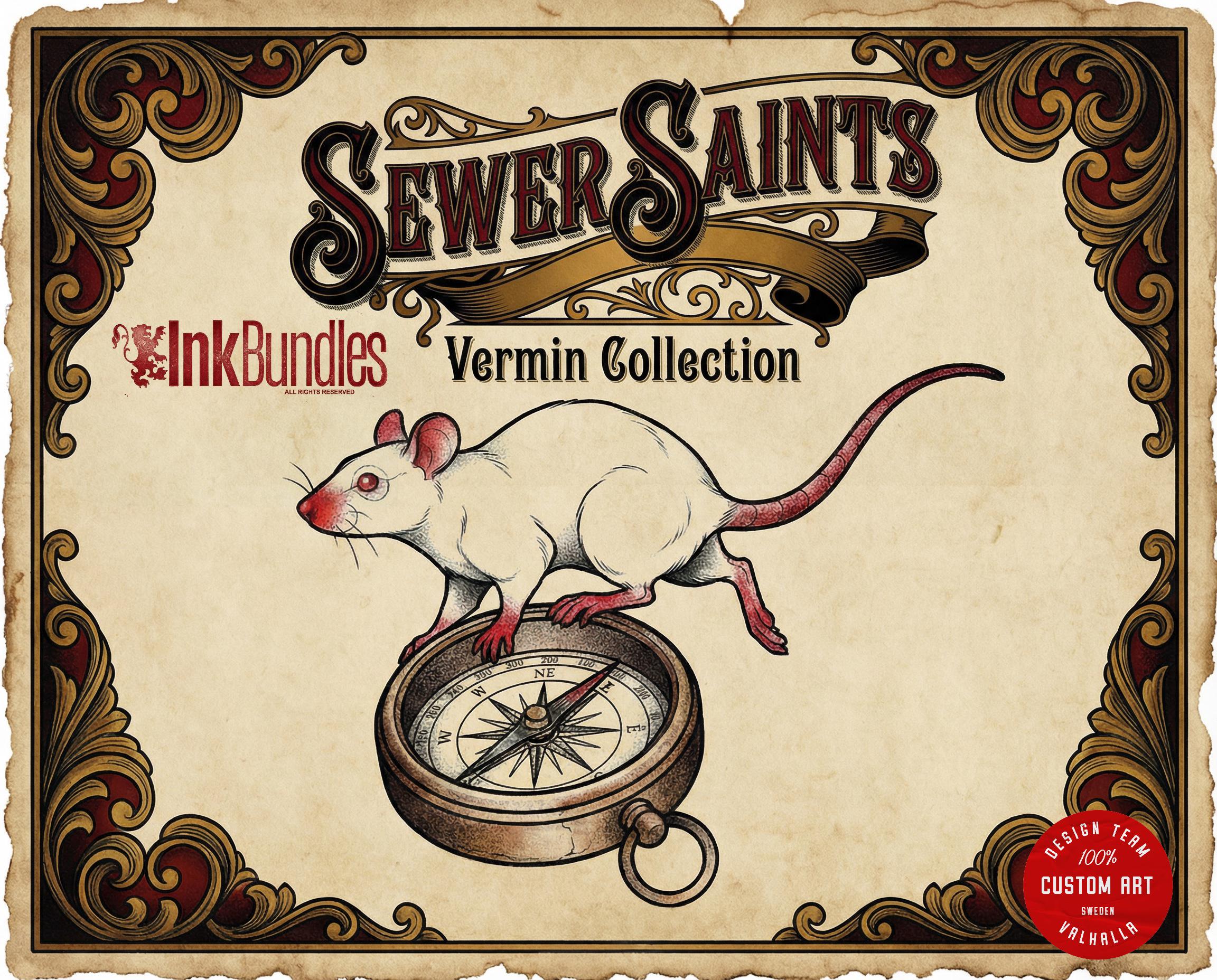 Traditional Rats - custom art | Tattoo Stencils | Flash designs