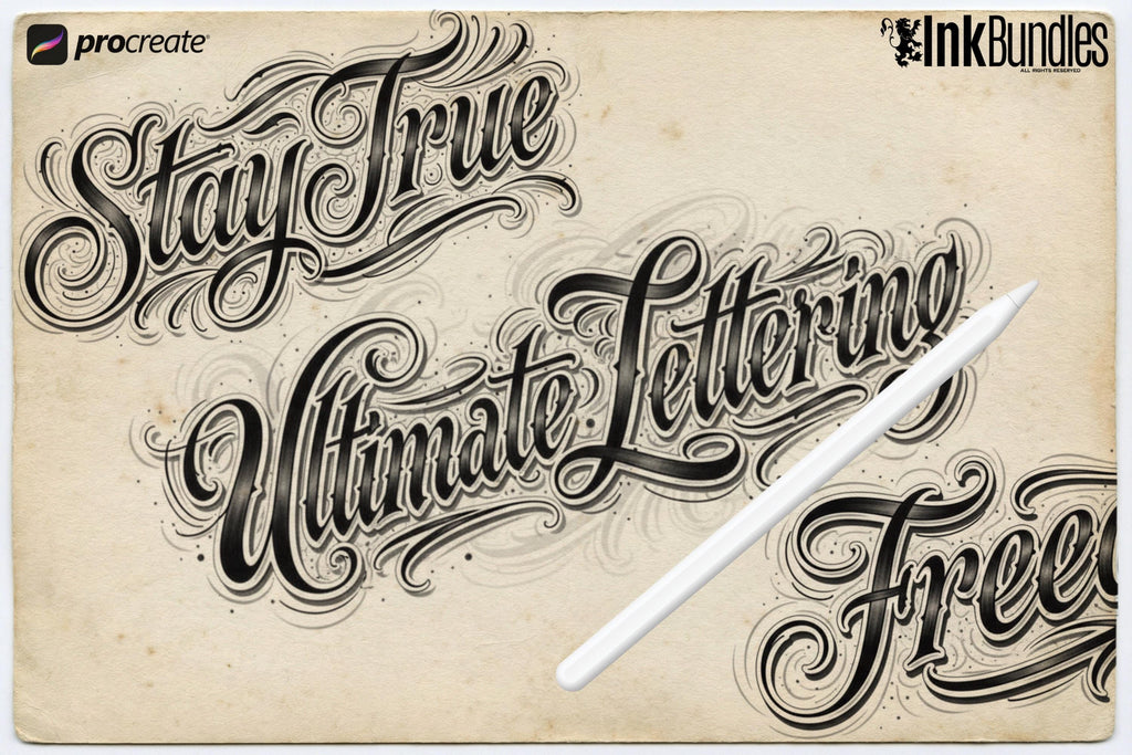 Procreate /Custom lettering brush bundle - creative kit