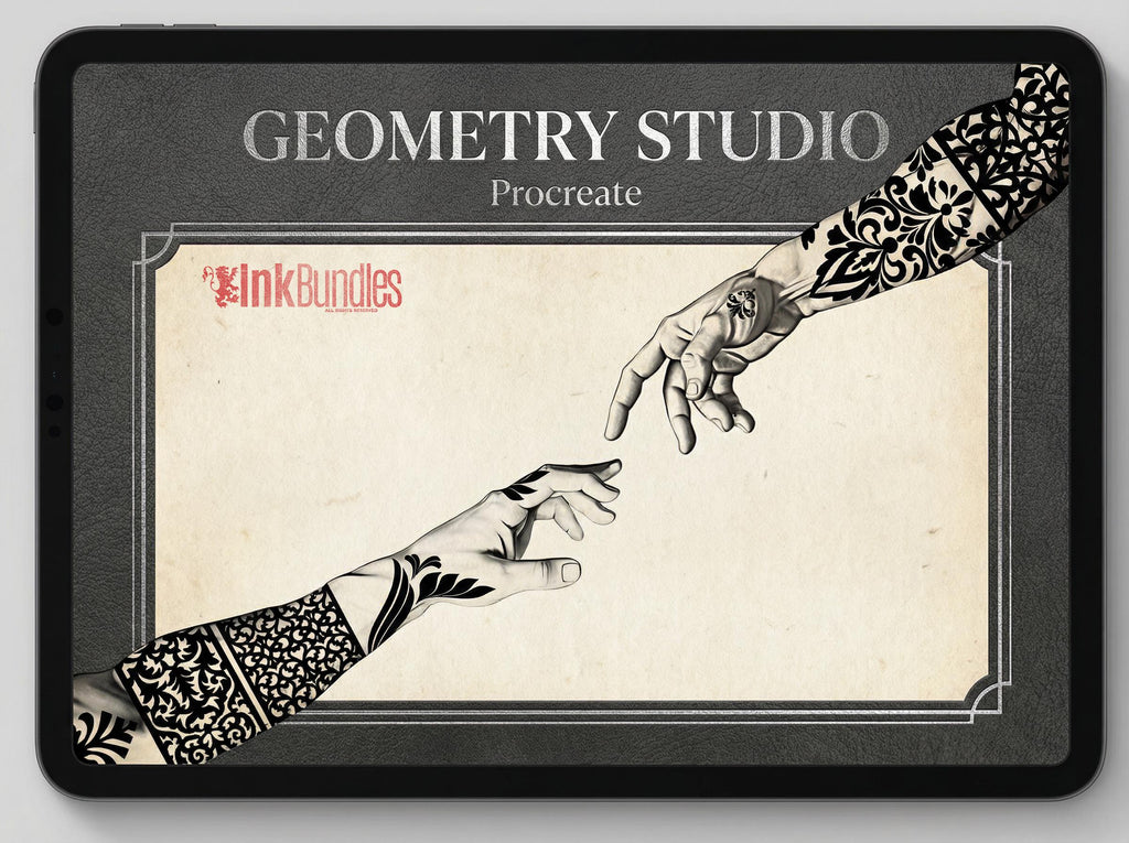Ornamental Geometry XL, construction kit 250+ brushes and stamps for Procreate