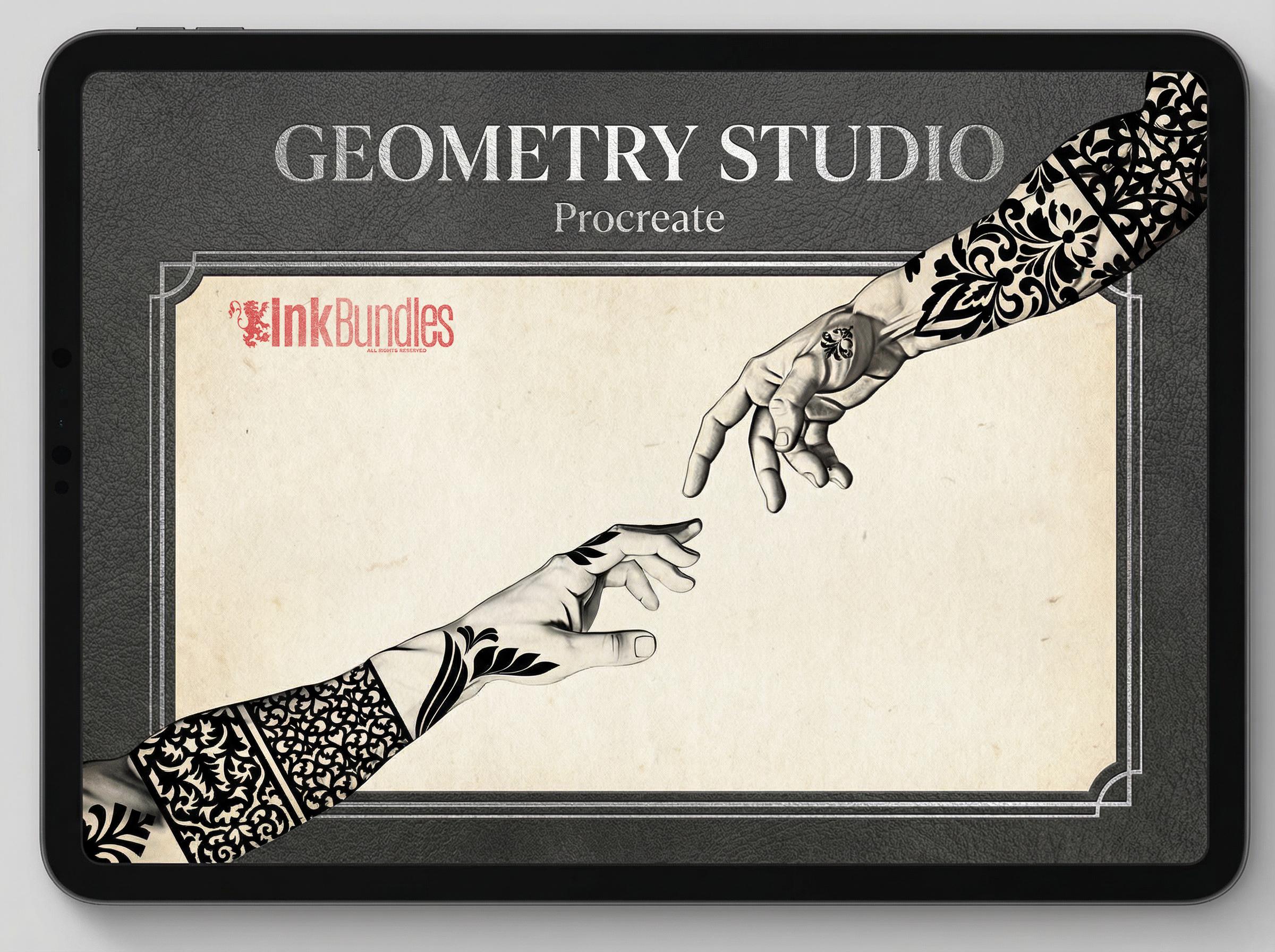 Ornamental Geometry XL, construction kit 250+ brushes and stamps for Procreate