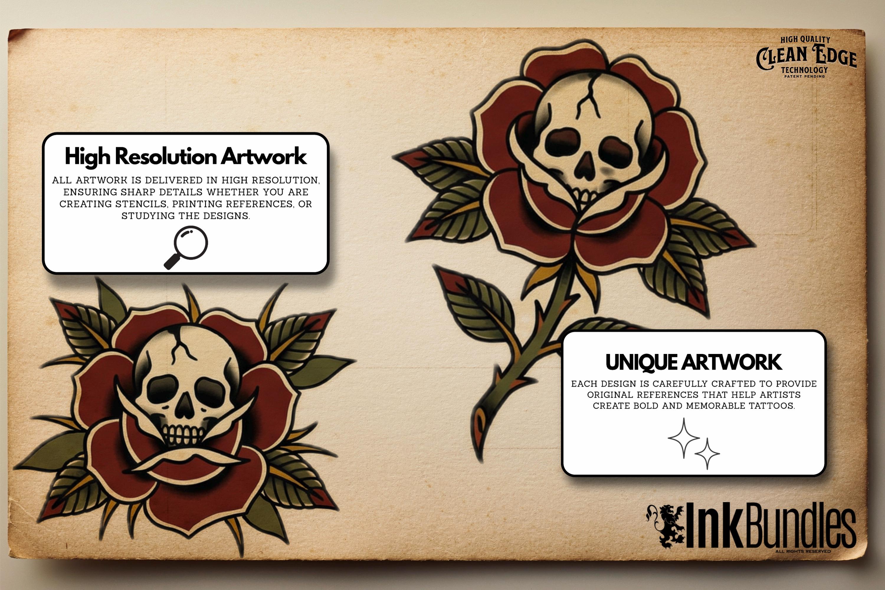 Traditional Tattoo Art vol.3 - custom art, digital download Procreate Stencils