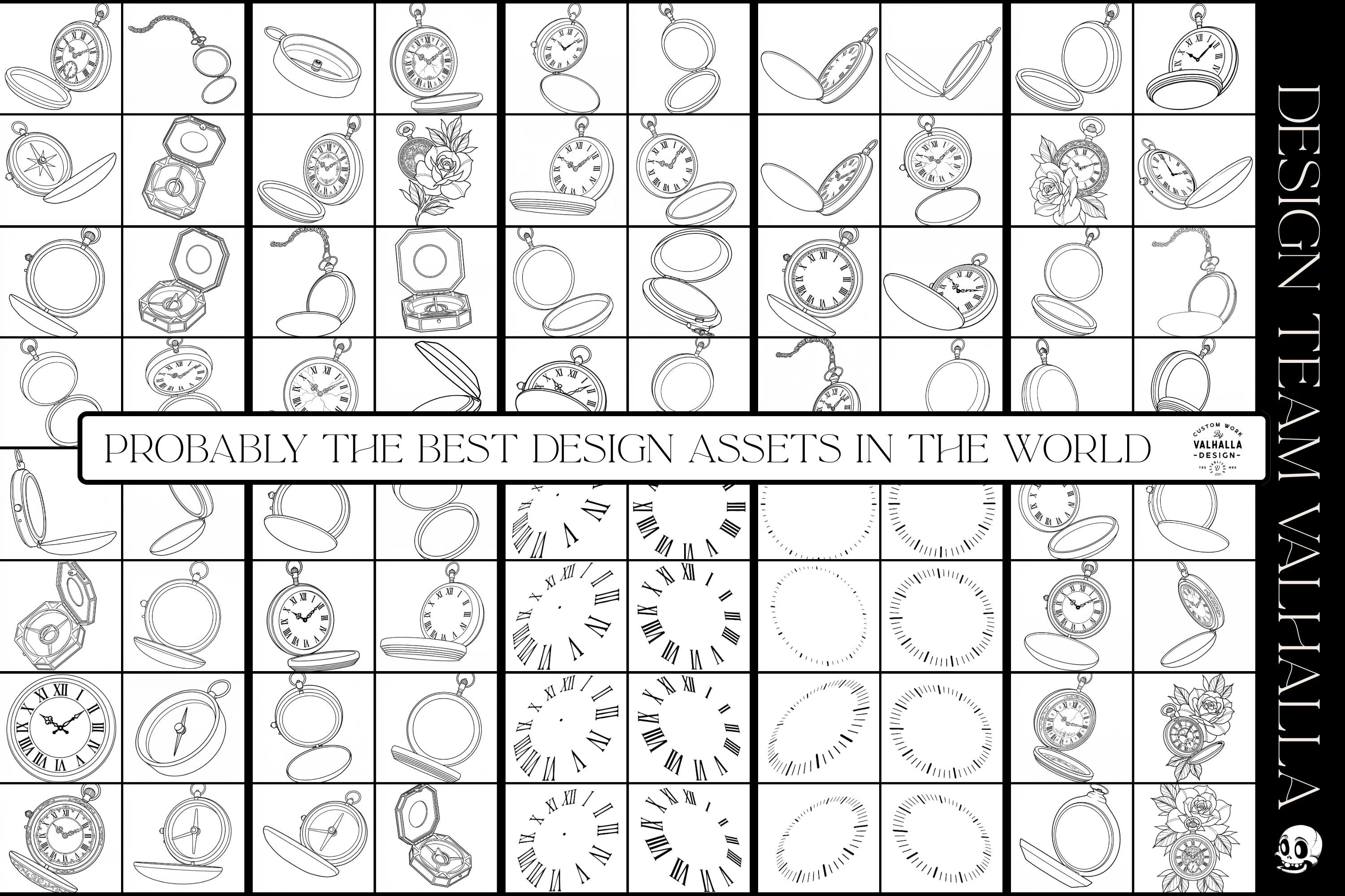 Procreate, Artist Reference Library ~ Clockwork & Compass, original references for Procreate, 200+ design elements