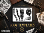 Procreate Tattoo Stamps: 145 Body Part Brushes for Tattoo Design