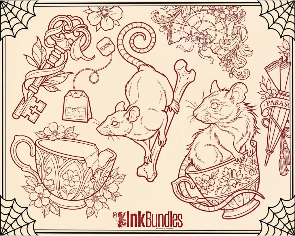 Aristocrats Garden Neo Traditional Tattoo Bundle