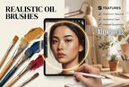 Master Oil Procreate Brush Set: 66 Custom Brushes, 4 Canvases