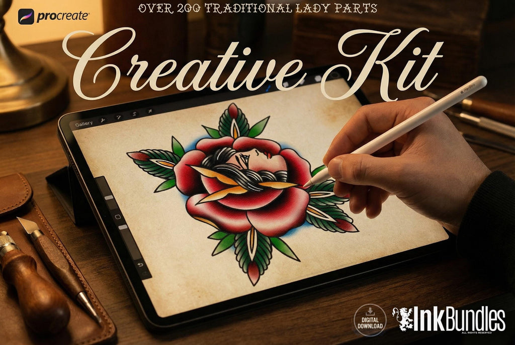 Procreate ~ The traditional lady diy kit