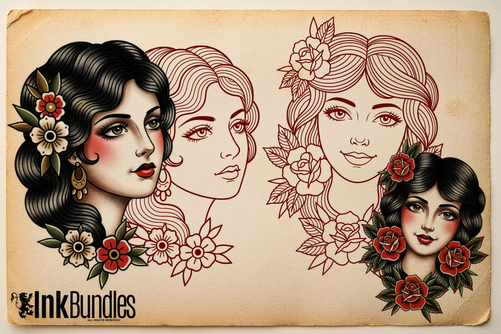 Procreate ~ The traditional lady diy kit