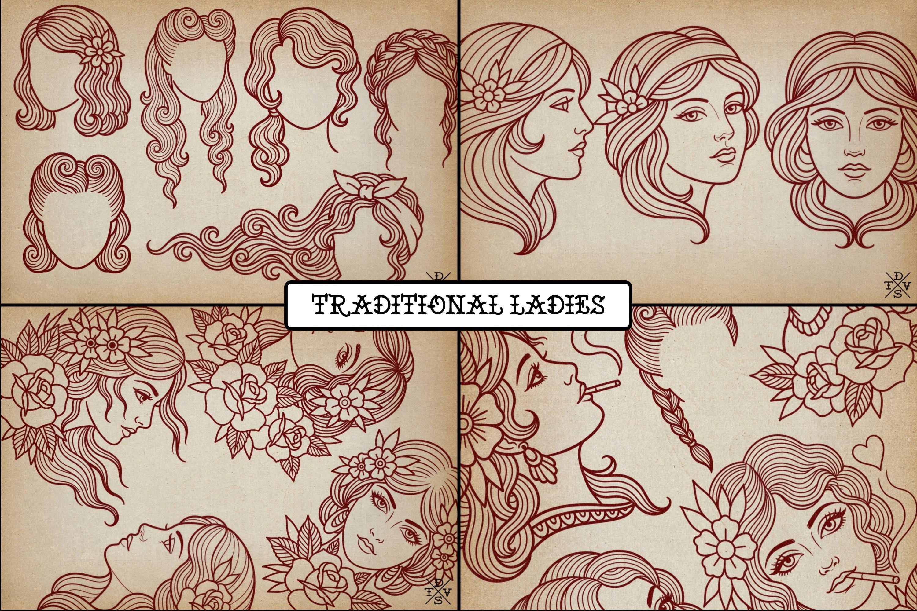 Procreate ~ The traditional lady diy kit