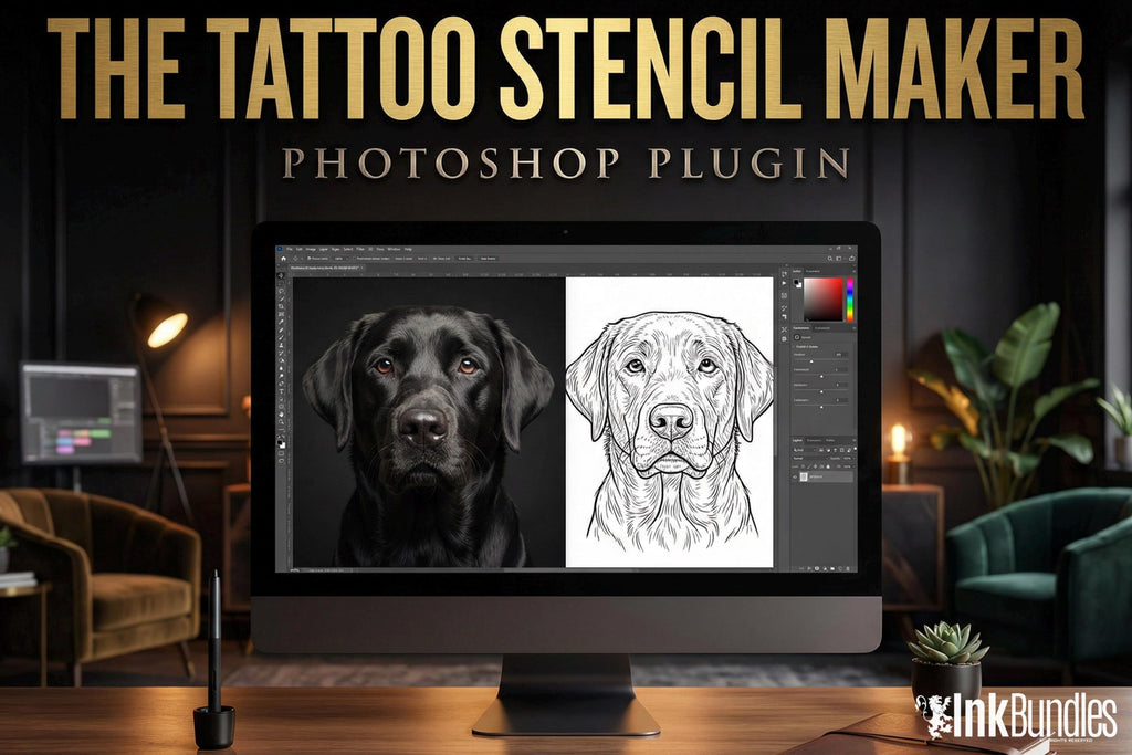 The Tattoo stencil maker // create stencils ( or vector art) in minutes, made for Photoshop