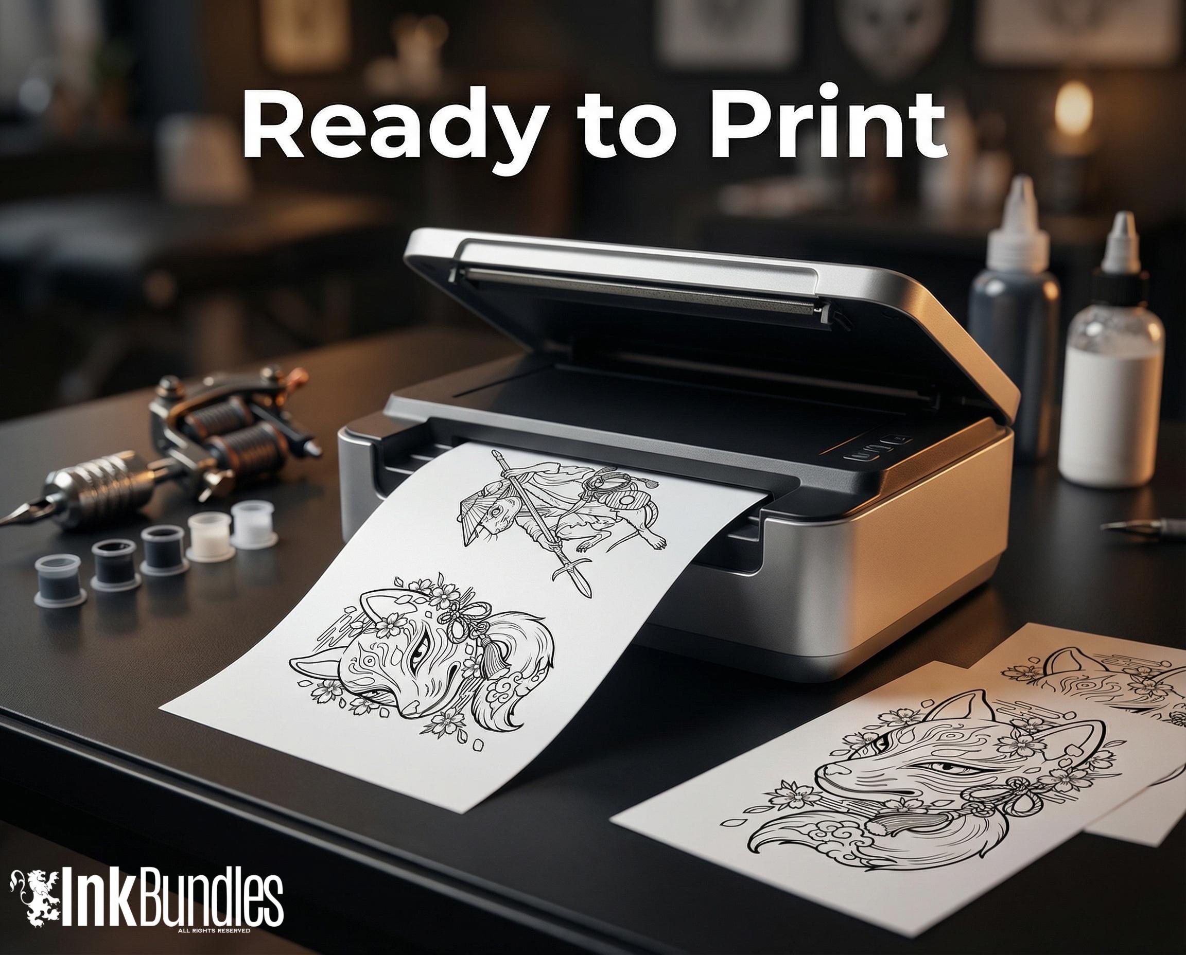 Neo Traditional Japanese Tattoo Reference Kit, Procreate Stamps + PNG, 120+ Clean Stencils
