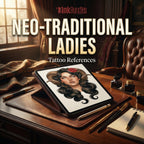 Neo-Traditional Tattoo References, Procreate Stamps & Flash Art, Procreate/Photoshop 300+