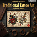 Traditional Tattoo Flash Procreate Stamps: Old School Designs PNG & Brushes