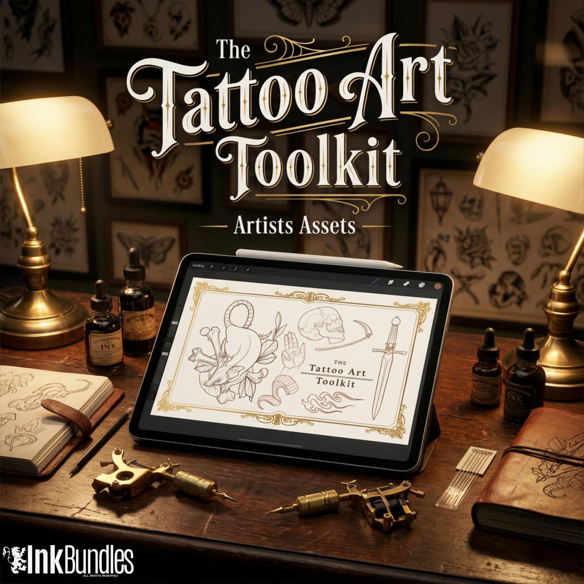 The Tattoo Art Toolkit: 1000+ Custom Stamps & Brushes (Digital Download)