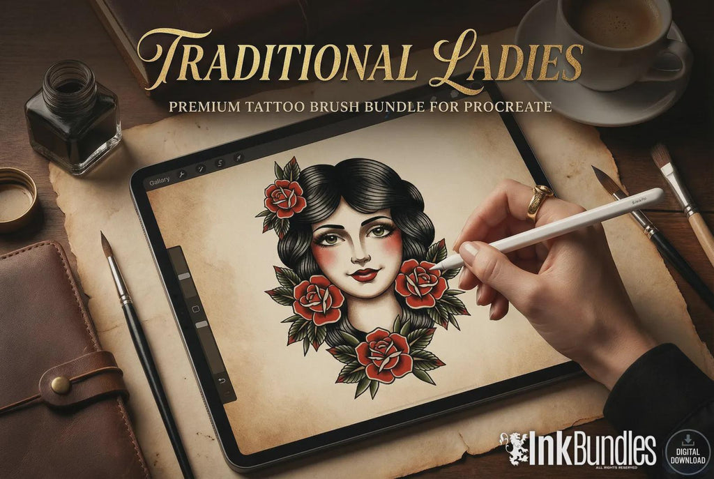 Procreate ~ The traditional lady diy kit