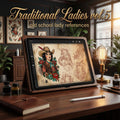 Procreate, Traditional Ladies vol.4 & vol.5 ~ 50+ custom designs made in Sweden - original art