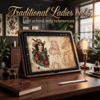 Procreate, Traditional Ladies vol.4 & vol.5 ~ 50+ custom designs made in Sweden - original art