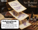 Neo Traditional Birds Tattoo Reference Kit