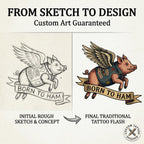 Traditional Biker Tattoo Design kit - Procreate & PNG | 100+ old-school Tattoo stencils