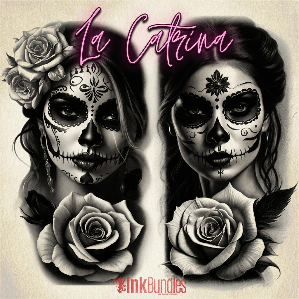 La Catrina 120 designs, 60 references ( + 60 stencils ) custom made art