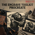 Procreate Engraving Brush Kit: 360+ Woodcut Texture Brushes & Canvas (Digital Download