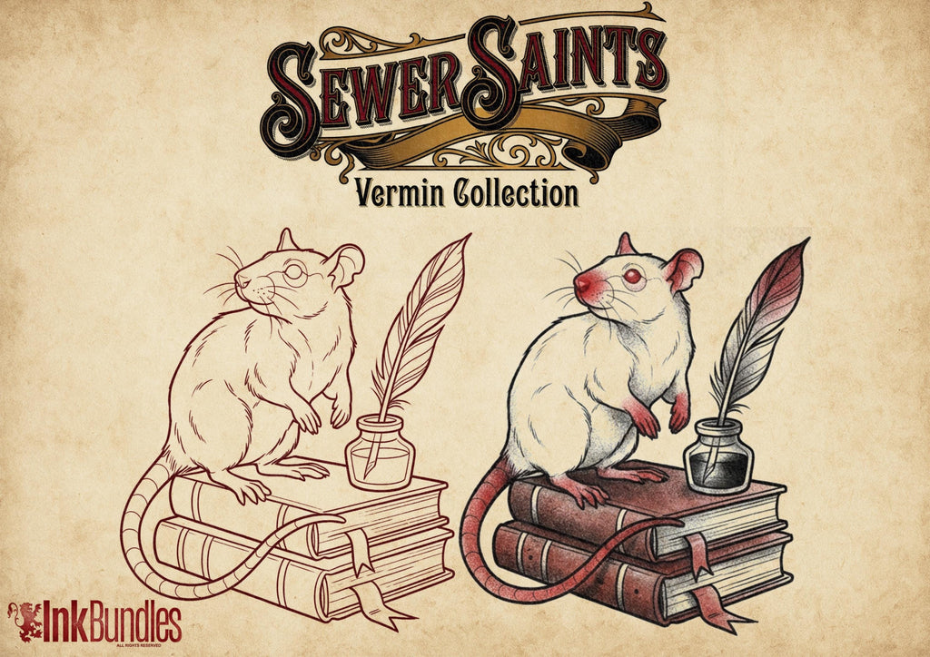 Traditional Rats - custom art | Tattoo Stencils | Flash designs