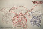Traditional Rats - custom art | Tattoo Stencils | Flash designs