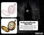 Clock Compass Procreate Brushes, Pocket Watch Tattoo Stencils, Timepiece Stamps Digital Download