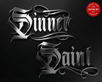 Tattoo Lettering Procreate Brushes, Stamps, PNG, SVG digital download