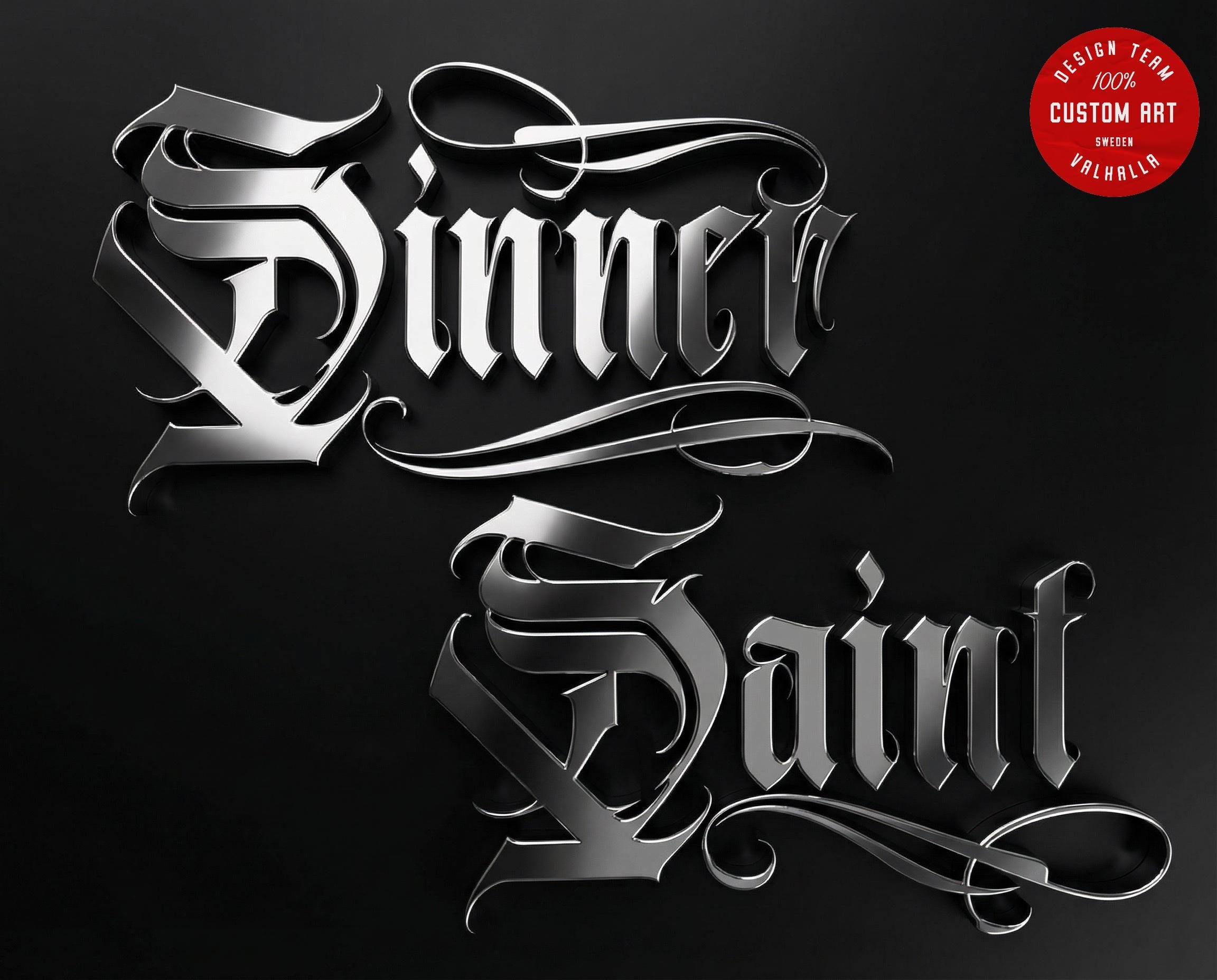 Tattoo Lettering Procreate Brushes, Stamps, PNG, SVG digital download