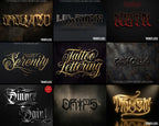 Tattoo Lettering Procreate Brushes, Stamps, PNG, SVG digital download